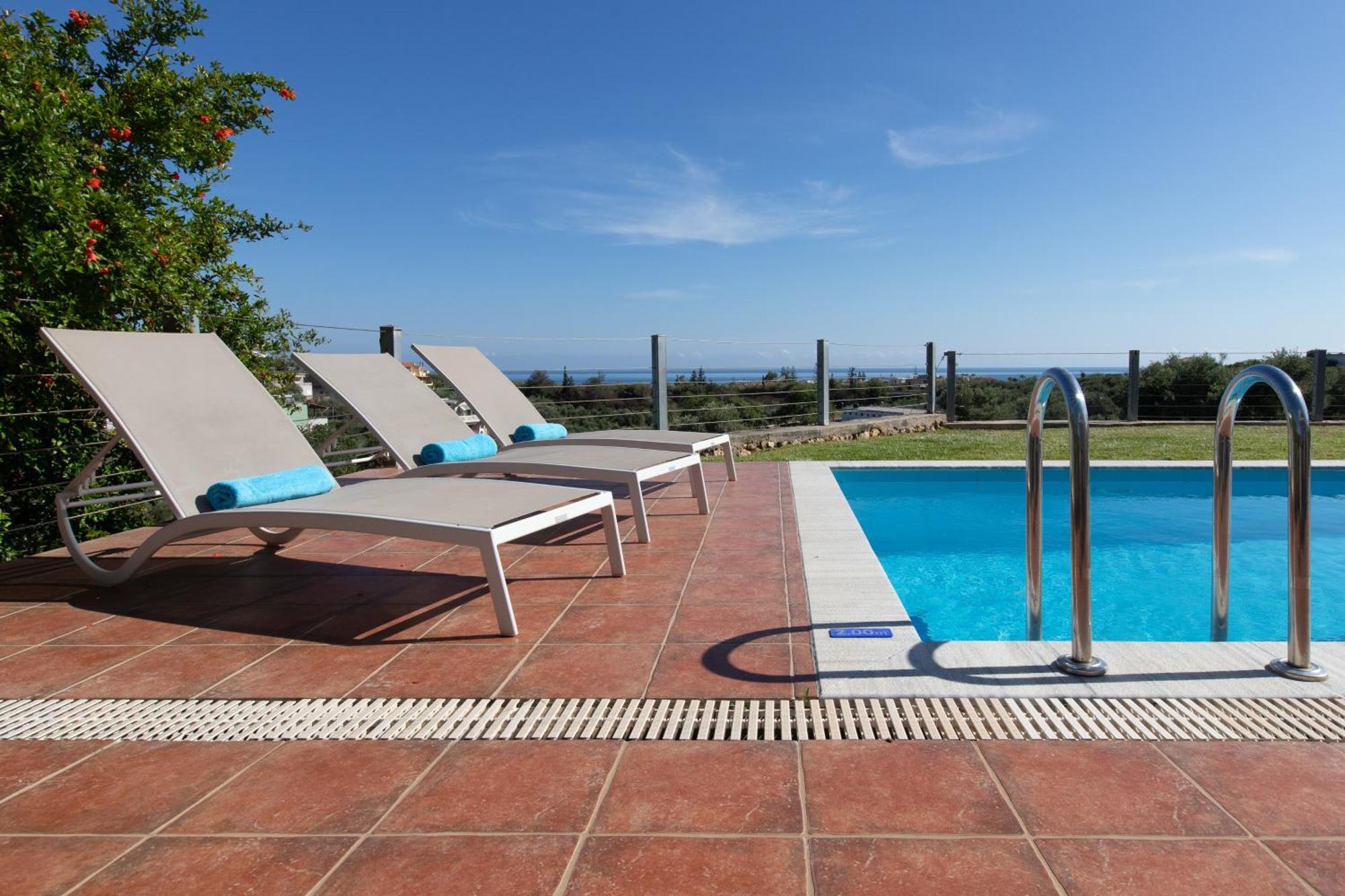 Dimitra Apartment With Private Pool And Sea View -The Ground Floor Of A Two Storey Building Daratsos Eksteriør bilde