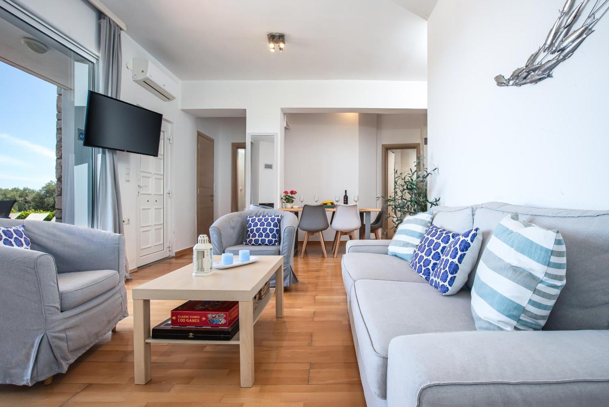 Dimitra Apartment With Private Pool And Sea View -The Ground Floor Of A Two Storey Building Daratsos Eksteriør bilde