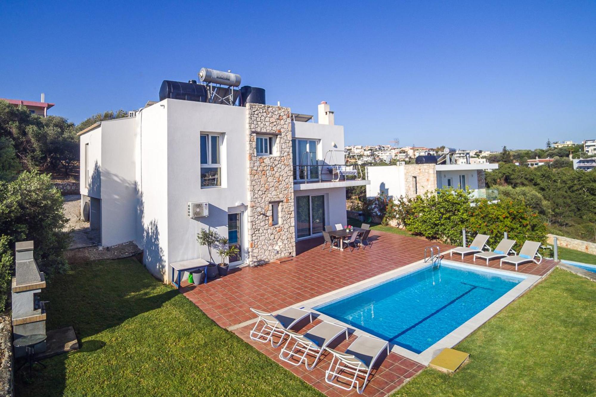 Dimitra Apartment With Private Pool And Sea View -The Ground Floor Of A Two Storey Building Daratsos Eksteriør bilde